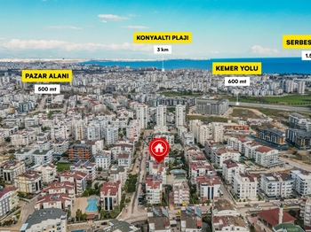 KONYAALTI HURMA MAHALLESİ VİA MARİS 1 SİTESİ 1+1 SATILIK DAİRE